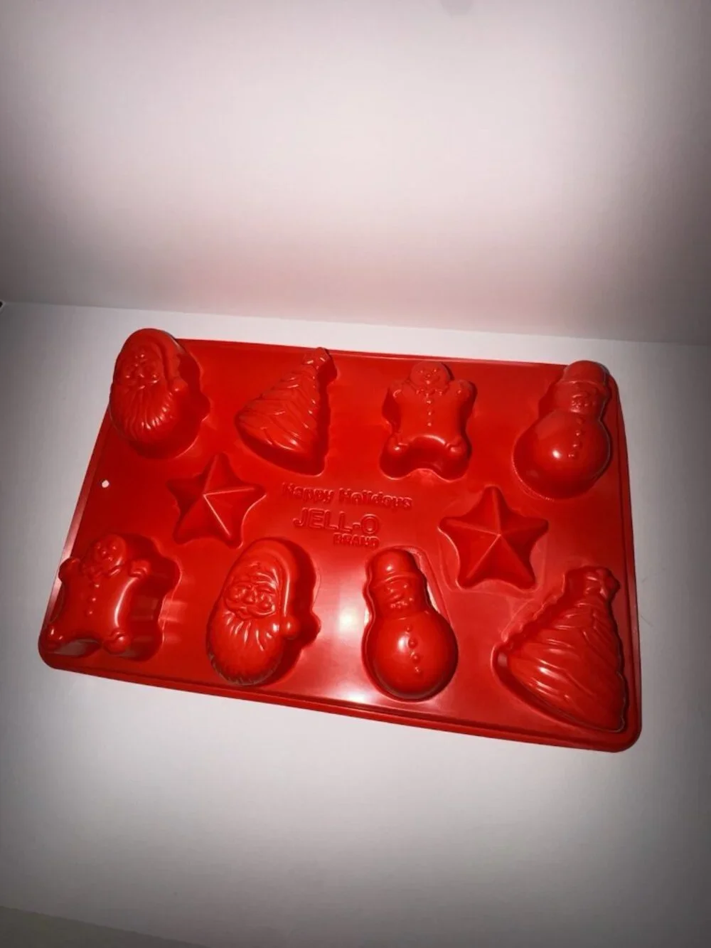 Vintage Jello Jigglers Christmas Lot Of 4 Molds Snowman, Ornaments, Tree, Santa